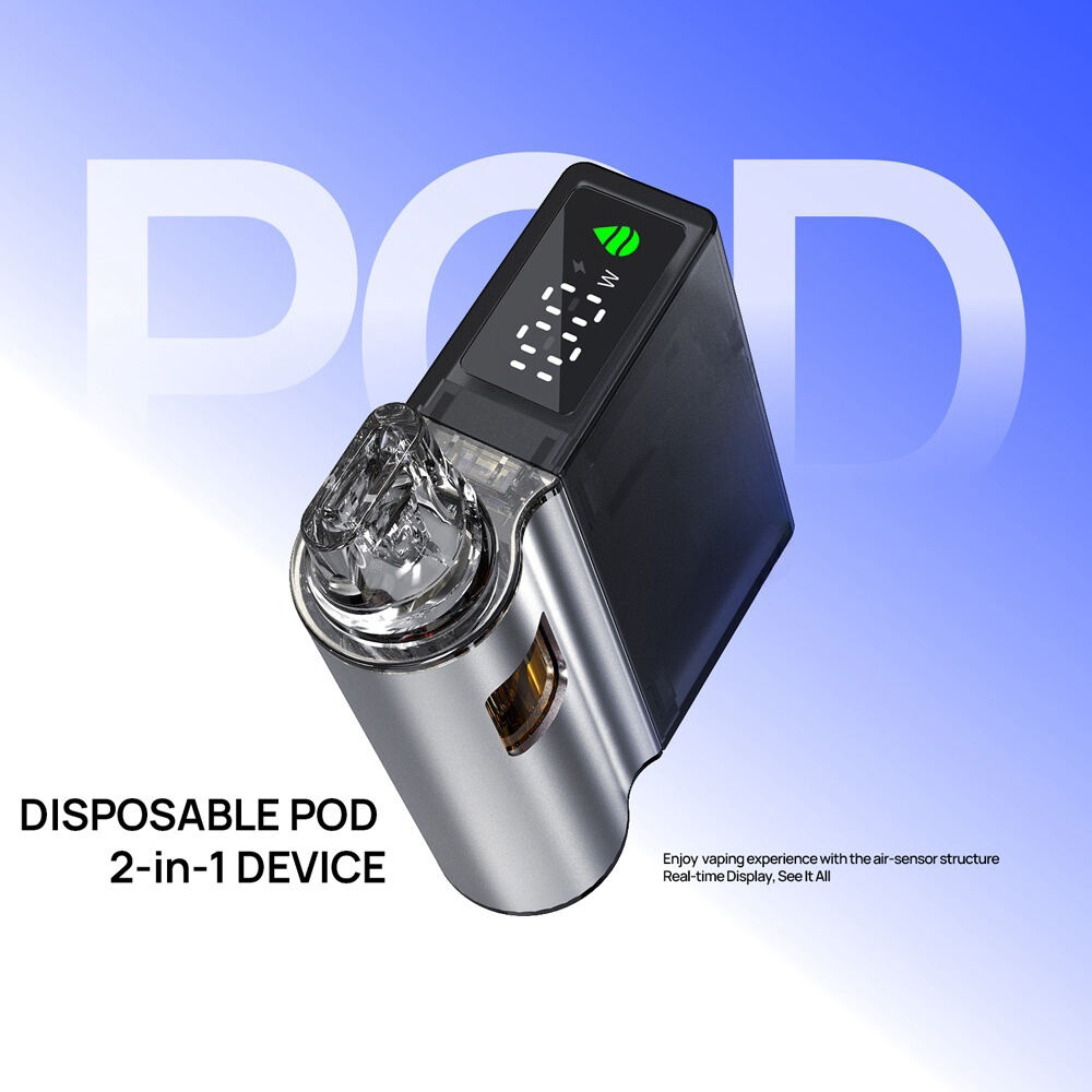 Vaporitzador CBD/THC desechable de sistema de càpsules amb pantalla digital sense post