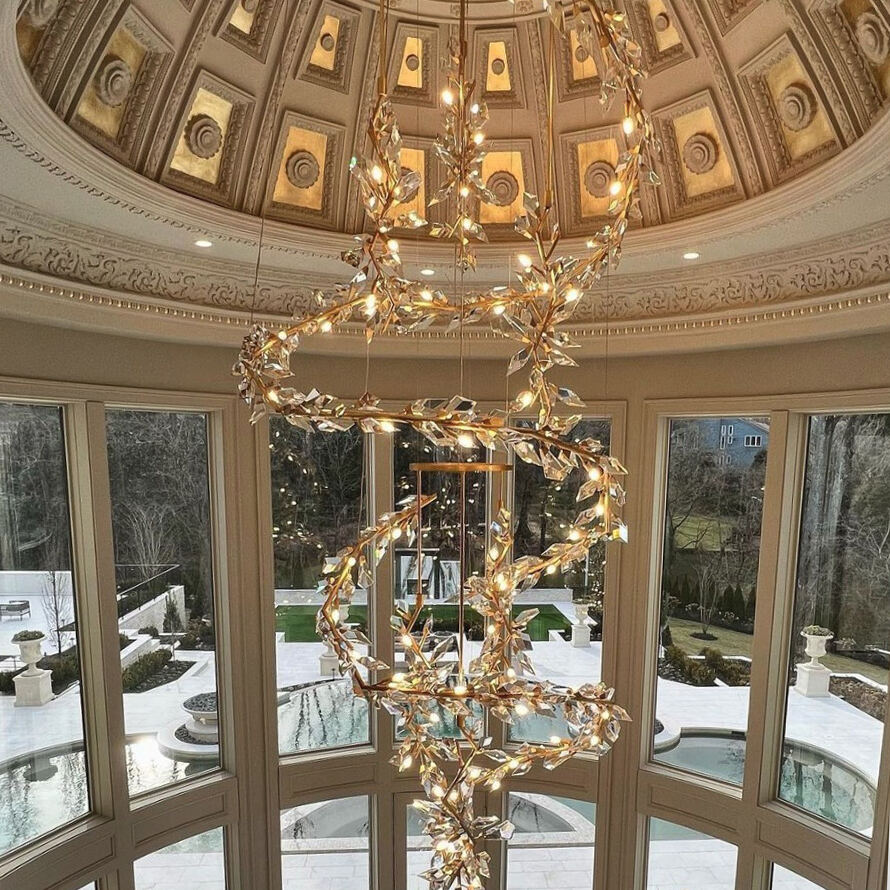 Newtrendlighting Factory Pre-Assembly Revealed: Crafting a Bespoke Crystal Chandelier for a Luxury U.S. Villa