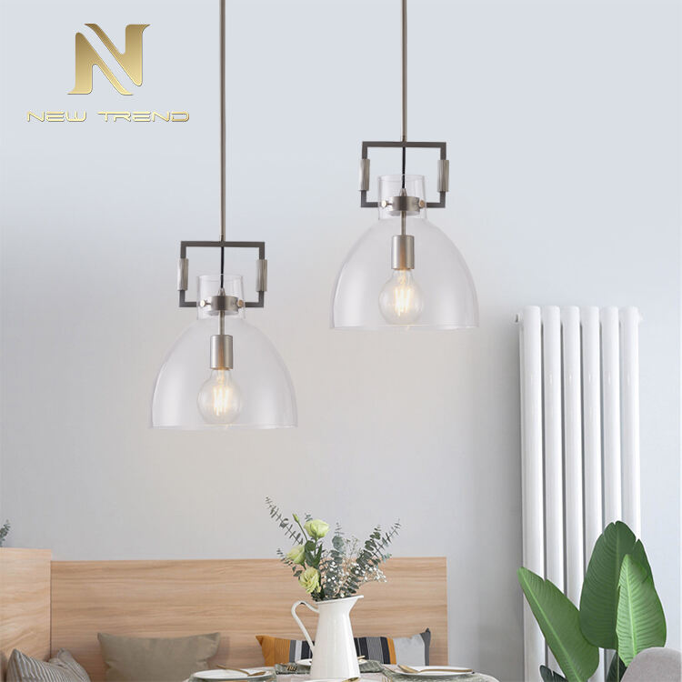 LCSO005 도매 실내 거실 침실 장식 구리 RH 유리 LED 펜던트 조명
