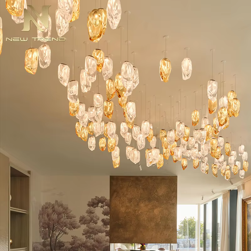 CPL-418 Modern Decorative Arts Lighting Customization Large Hotel Lobby Glass Villa Living Room Dining Staircase Pendant lamp