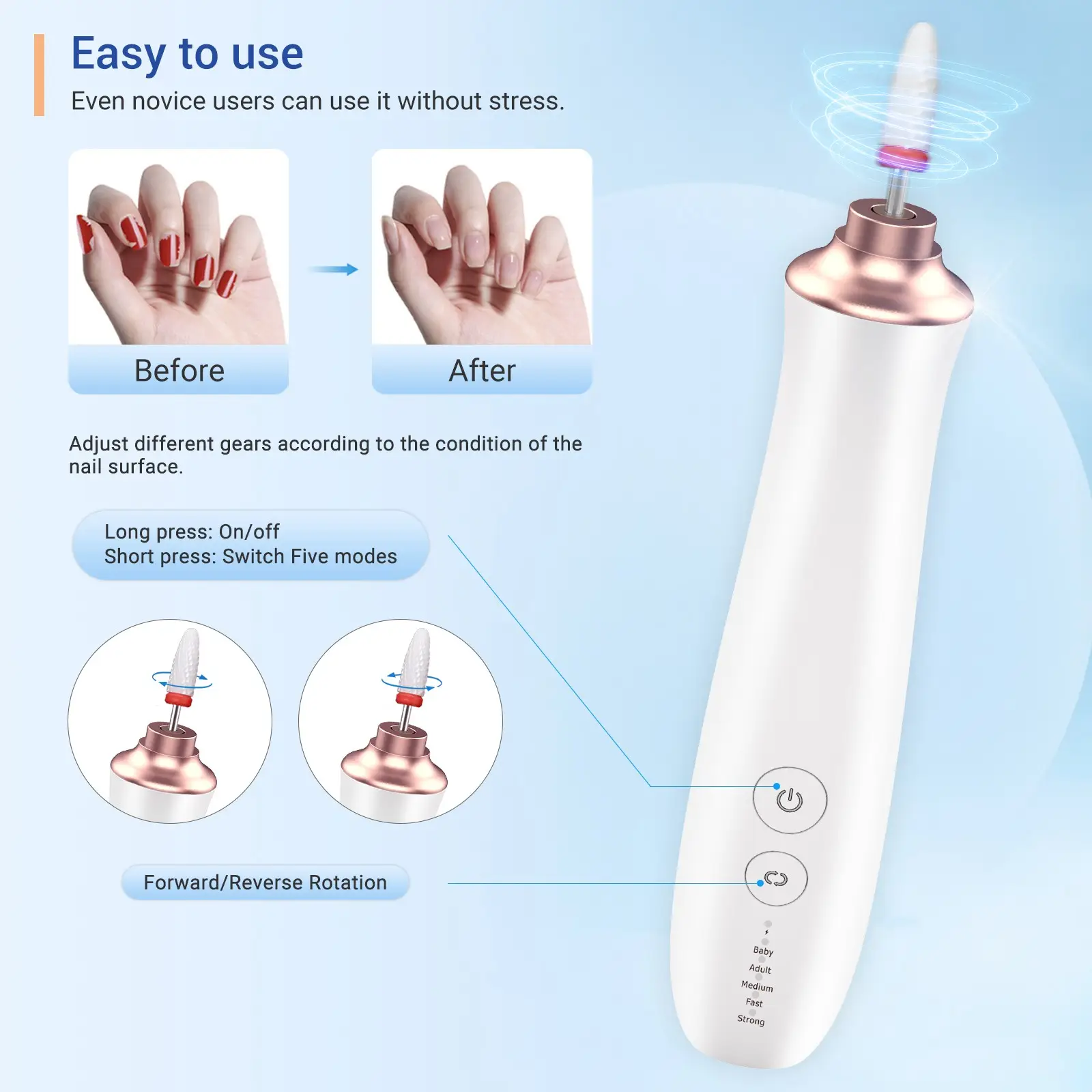 Mini Portable Nail Drill Machine for At-Home Manicures