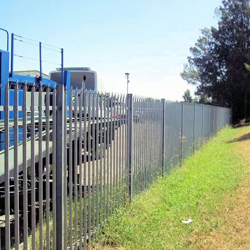 Palisade Angle Bar Fence Desgin Hot Dipped Galvanized and Powder Coated Steel New Pvc Coated Fencing, Trellis & Gates Metal