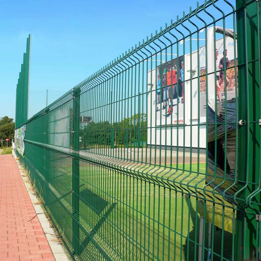 Heavy Duty 3D Peach Post Security Fence Welded V-Bend Mesh OA 60Day Garden Barrier