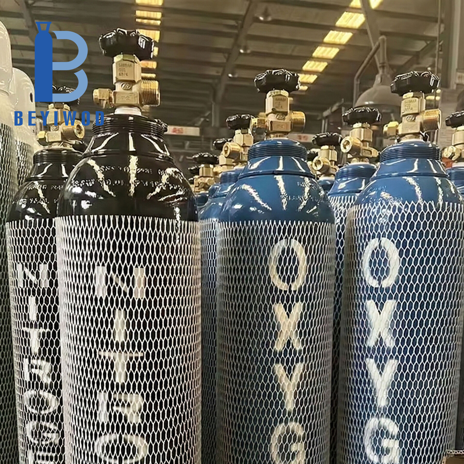 ISO9809-3 150 Baaria 10 L Hapen, typen, argonin, heliumin ja hiilidioksidin teräksiset sulavat lääkintäkaasupullot