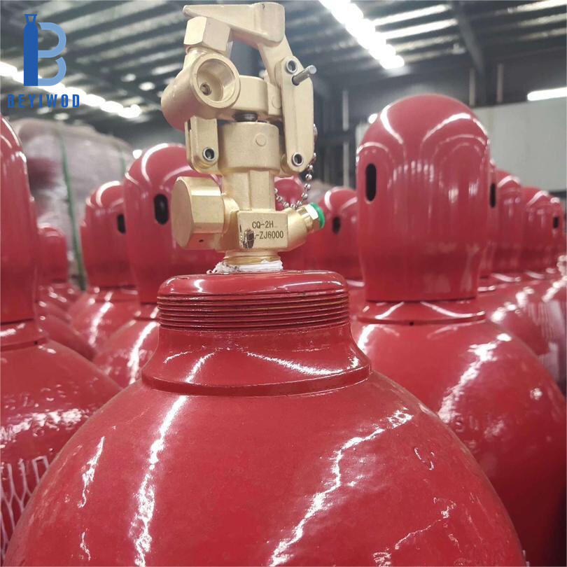 45KG 68L Fire protection System CO2 Gas Cylinder With VTI Valve Fire Fighting Cylinder Fire Protection System 45 kg