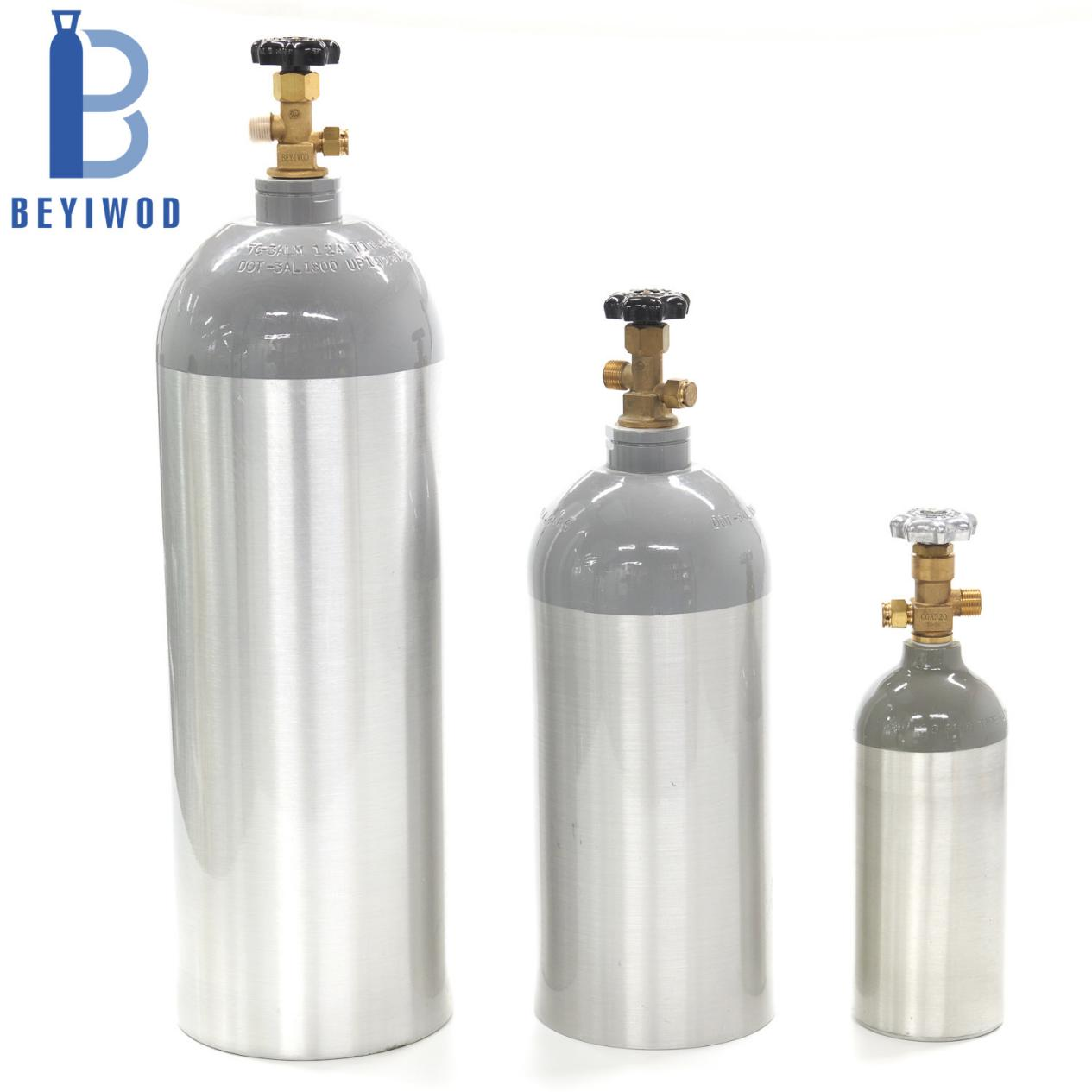 DOT 3AL TC 3ALM Standard 2.5lb 5lb 10lb 15lb 20lb co2 aluminum gas cylinder with CGA320 DIN6 valve for U.S.A and Canada Market