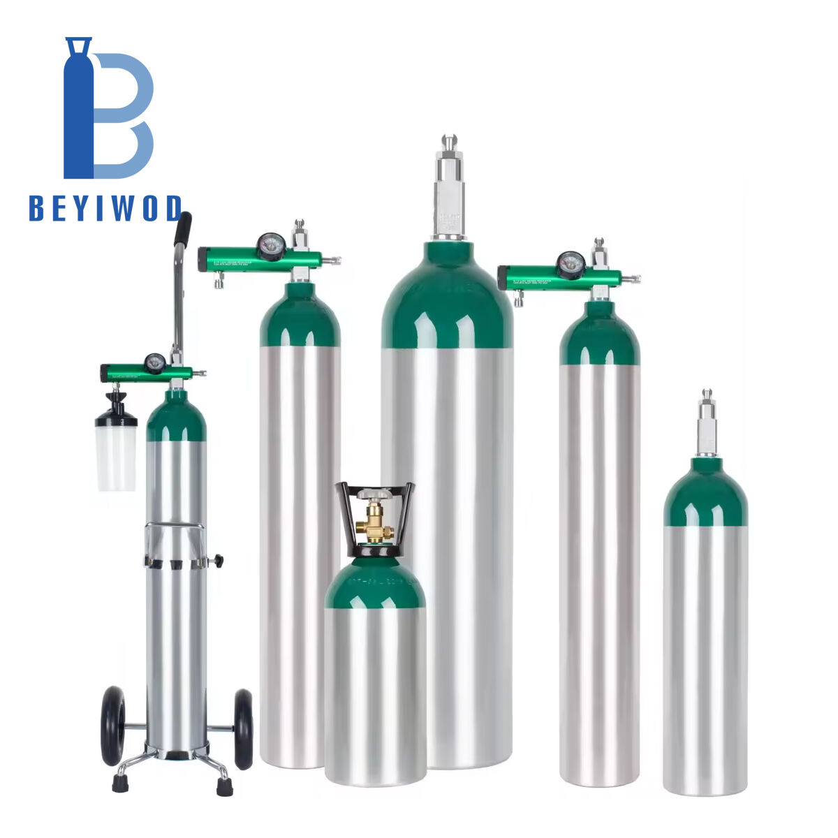 Кислороден балон Медицински кислород Алуминиев Нов Портативен ME 4,6 L Висок клапан Кислороден балон 150 Bar