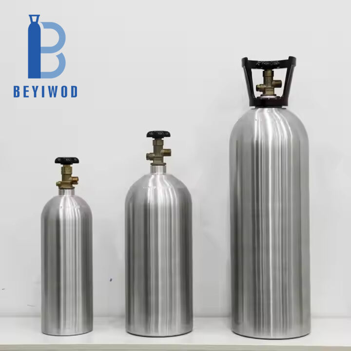 Висок налягане 1,5 lb до 15 lb CO2 газови бутилки, DOT-3AL резервоар от алуминиева сплав, бутилки за напитки