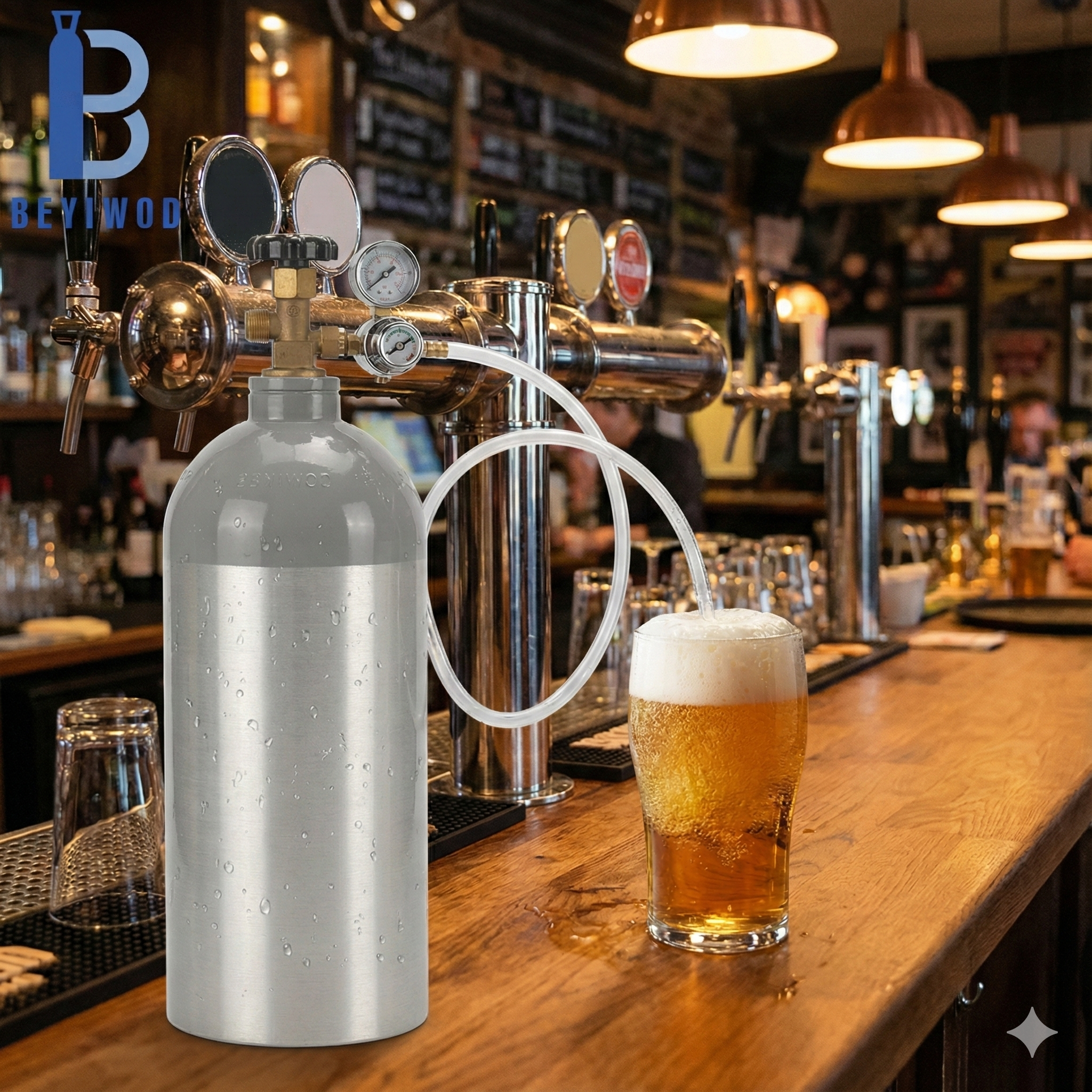 ISO7866-DOT-3AL-TC-Standard-CO2-Flasche, 2 l bis 20 lbs, wiederauffüllbare Aluminiumflasche mit CGA320-Ventil