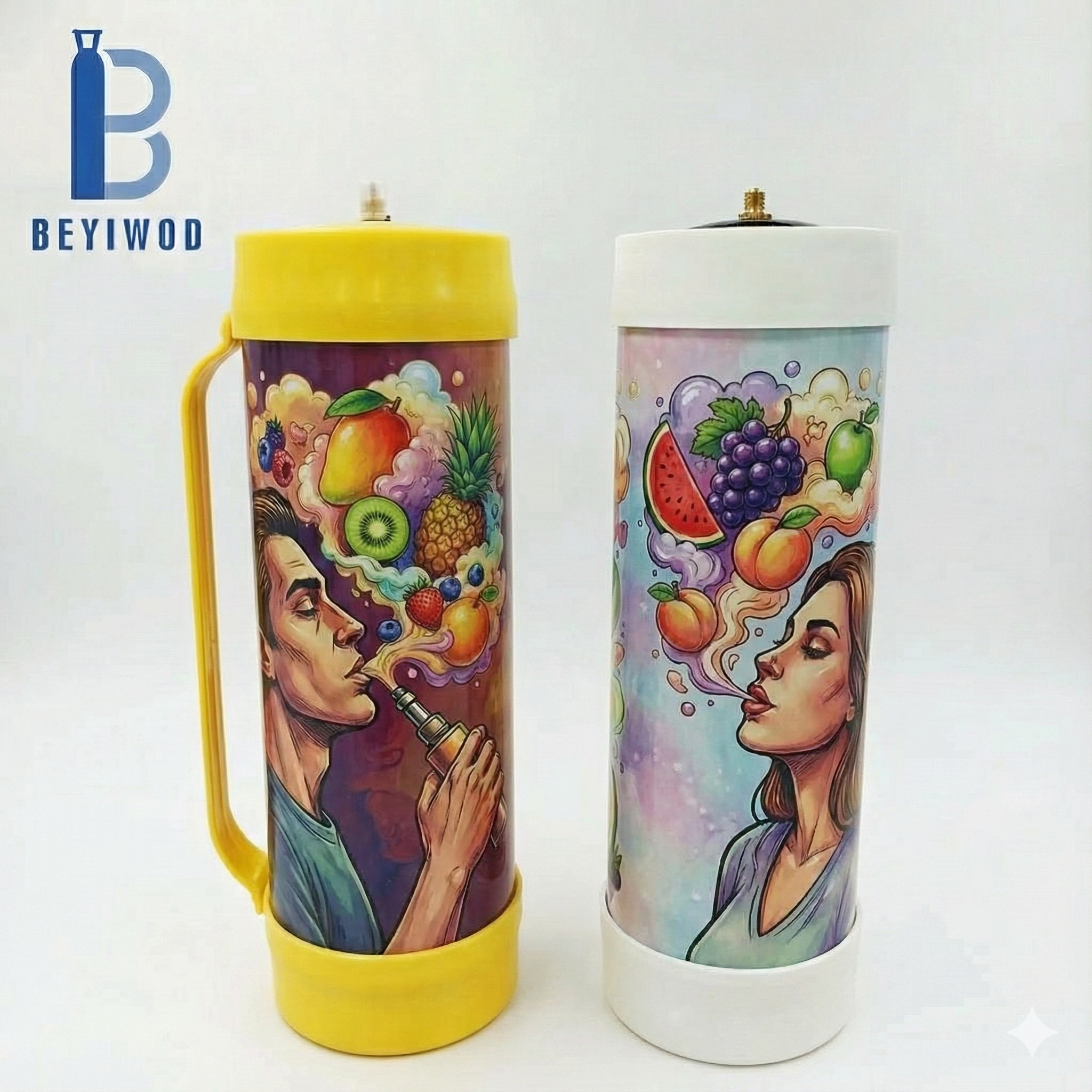 резервоар за азотен оксид (N2O) 3,3 L за търговски кафета, сладкарници и кетъринг, хранително качество