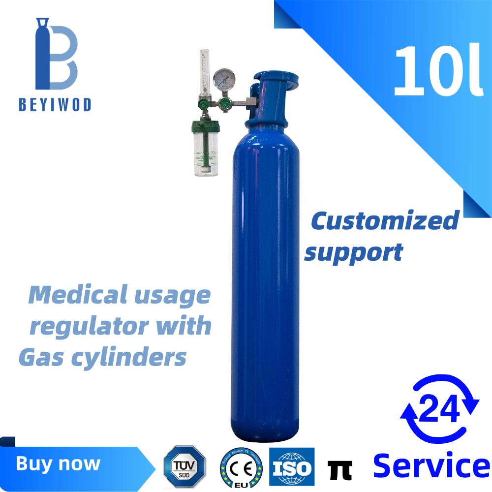 China Harga Pabrik N2 nitrogen O2 oksigen CO2 silinder hidrogen 5l 10l Baja Seamless Industrial YA Gas Cylinder