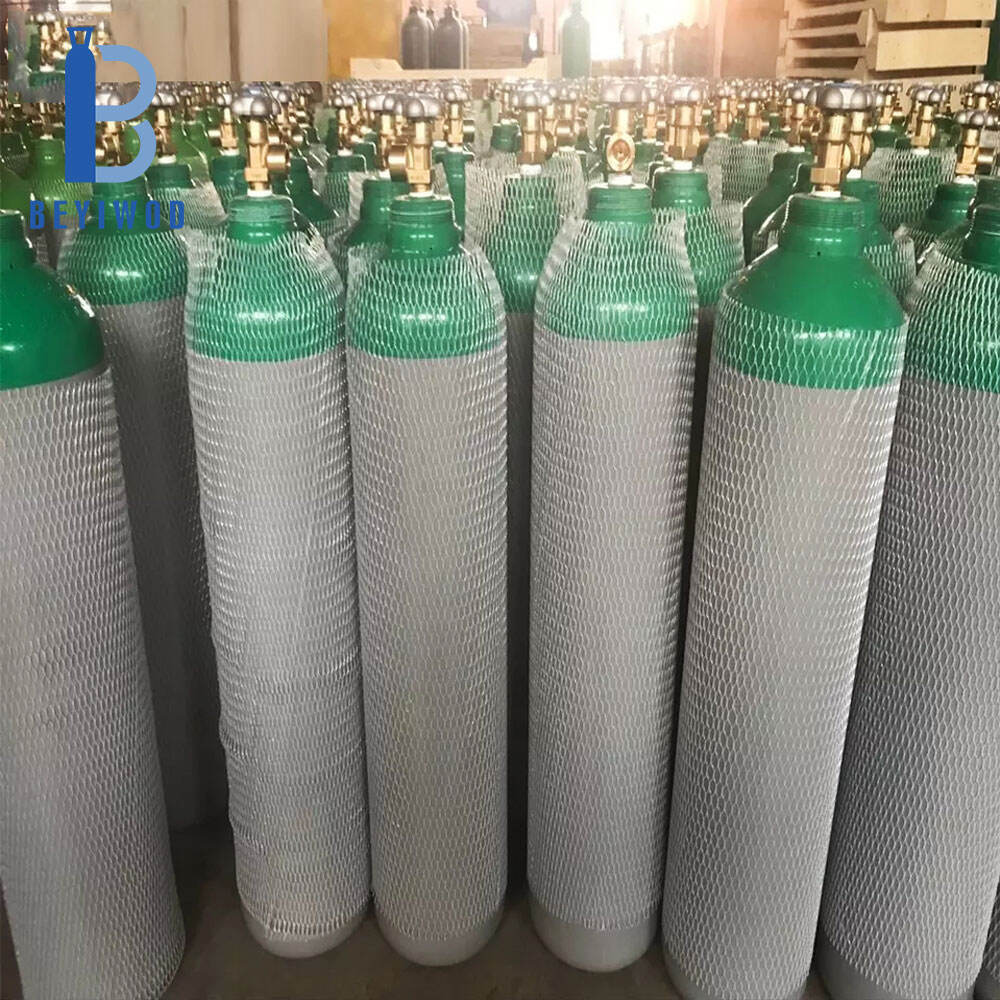 BEYIWOD 2L 5L 8L 10L 15L 20L 40L 50L 68L Bouteille de dioxyde de carbone en acier réservoir de gaz CO2 Bouteille pour les boissons d'aquarium extincteur d'incendie