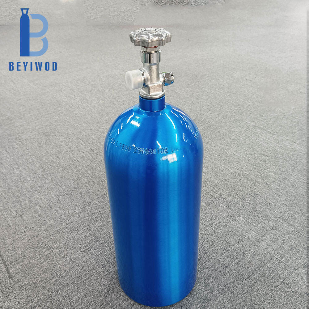 Aluminium 10LB Refillable Nitrous Refill Gas Cylinder untuk bagian balapan