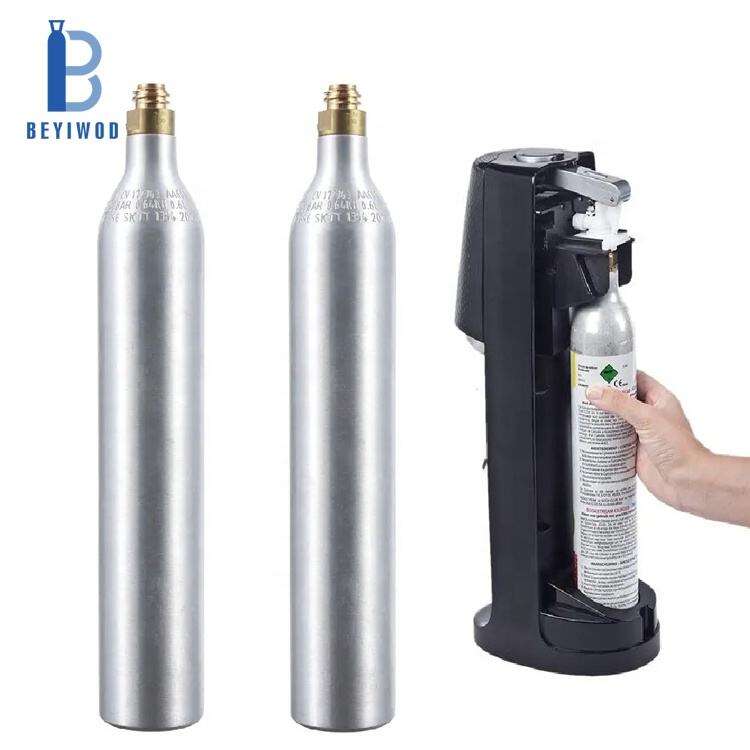 0.6L 150bar CO2 Gas Cylinder Aluminum CO2 Cylinder CO2 Tank For Beverage/Beer Equipment