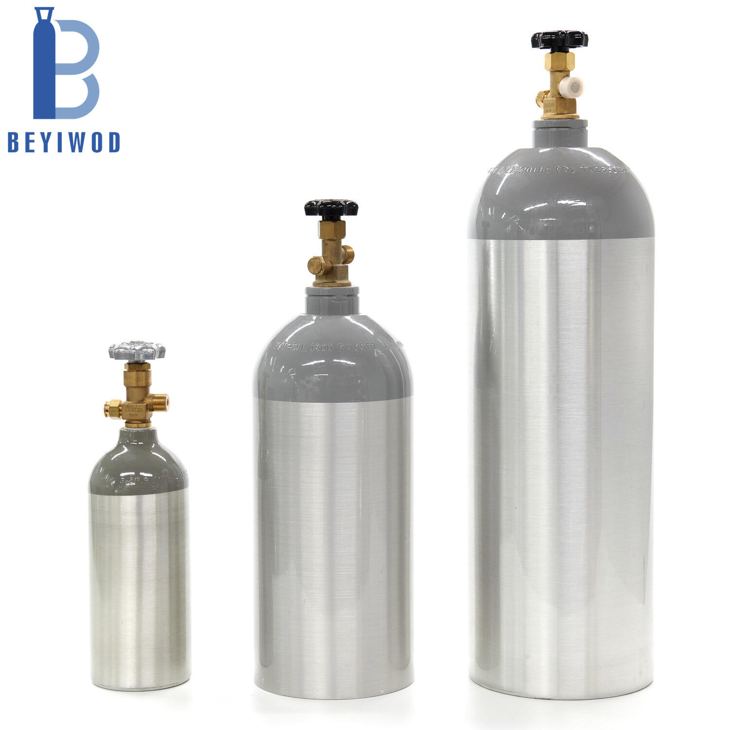 BEYIWOD 20LB 10LB 9KG bouteille de bière de CO2 Bouteilles de gaz en aluminium et oxygène