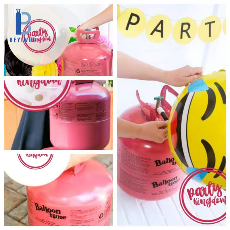 DOT/TPED-sertifioitu 5 lb, 20 lb, 30 lb, 50 lb ja 100 lb kertakäyttöinen heliumpullo, korkeapaineinen ilmapallokaasu pullo Yhdysvalloille ja EU-markkinoille