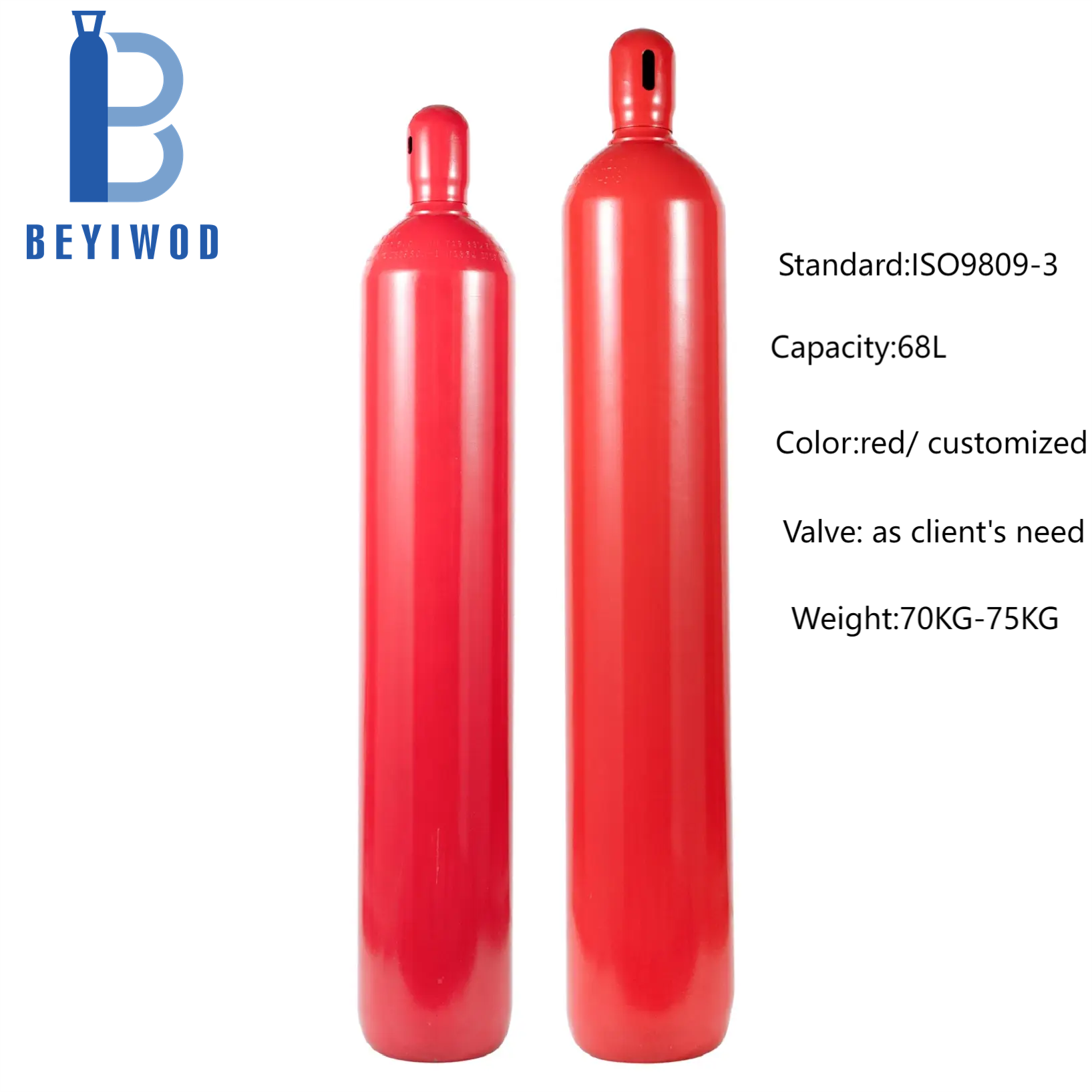 68L Fire Fighting CO2 Cylinder Fire Fighting Extinguish Price CO2 Seamless Steel Gas Cylinder