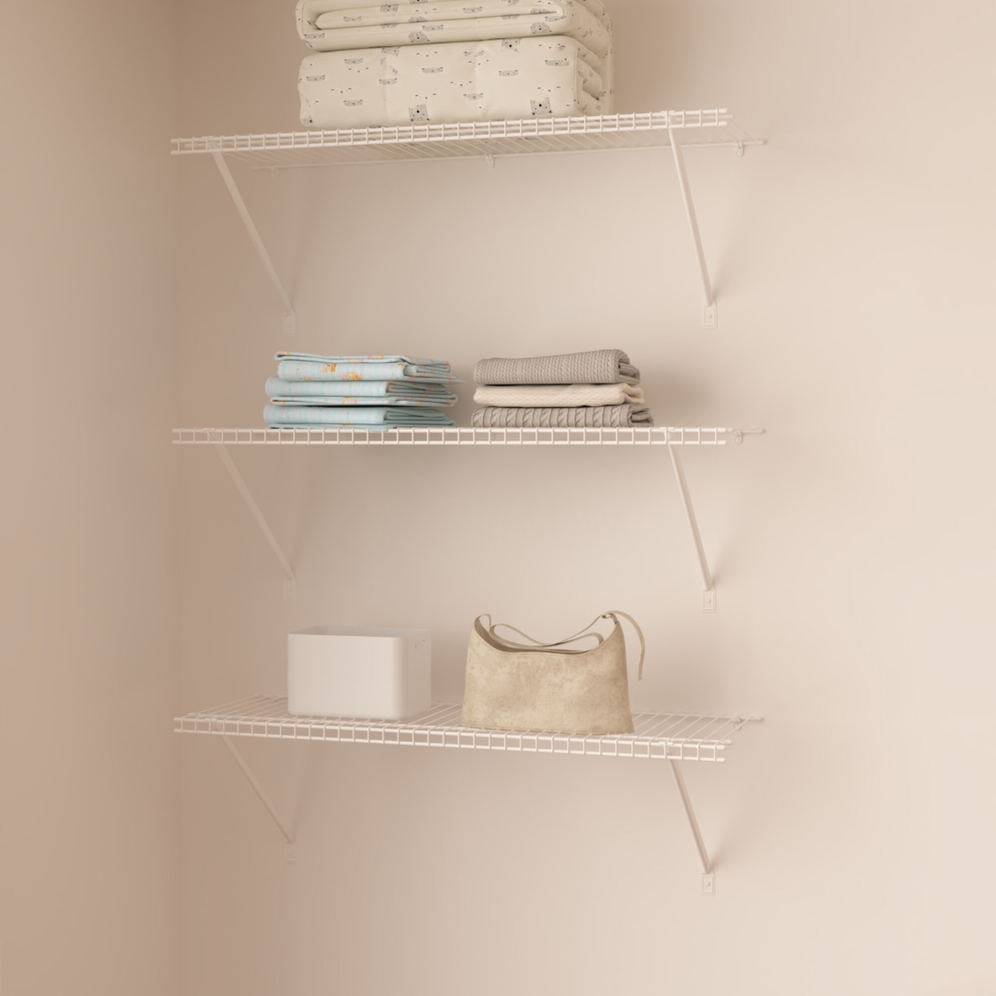 CLOSETART FA312 Metal Wire Shelf Walkin Closet Systems Storage Wardrobe Organizer 3'