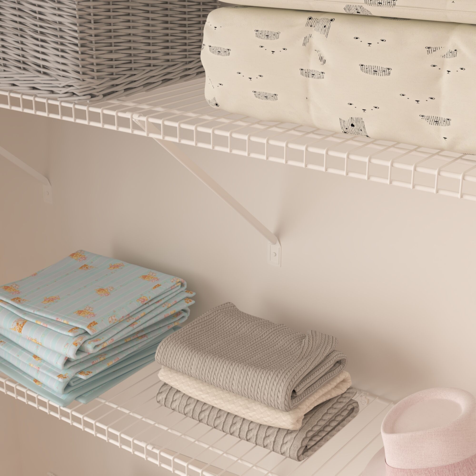 CLOSETART FA412 Metal Wire Shelf Walkin Closet Systems Storage Wardrobe Organizer 4'