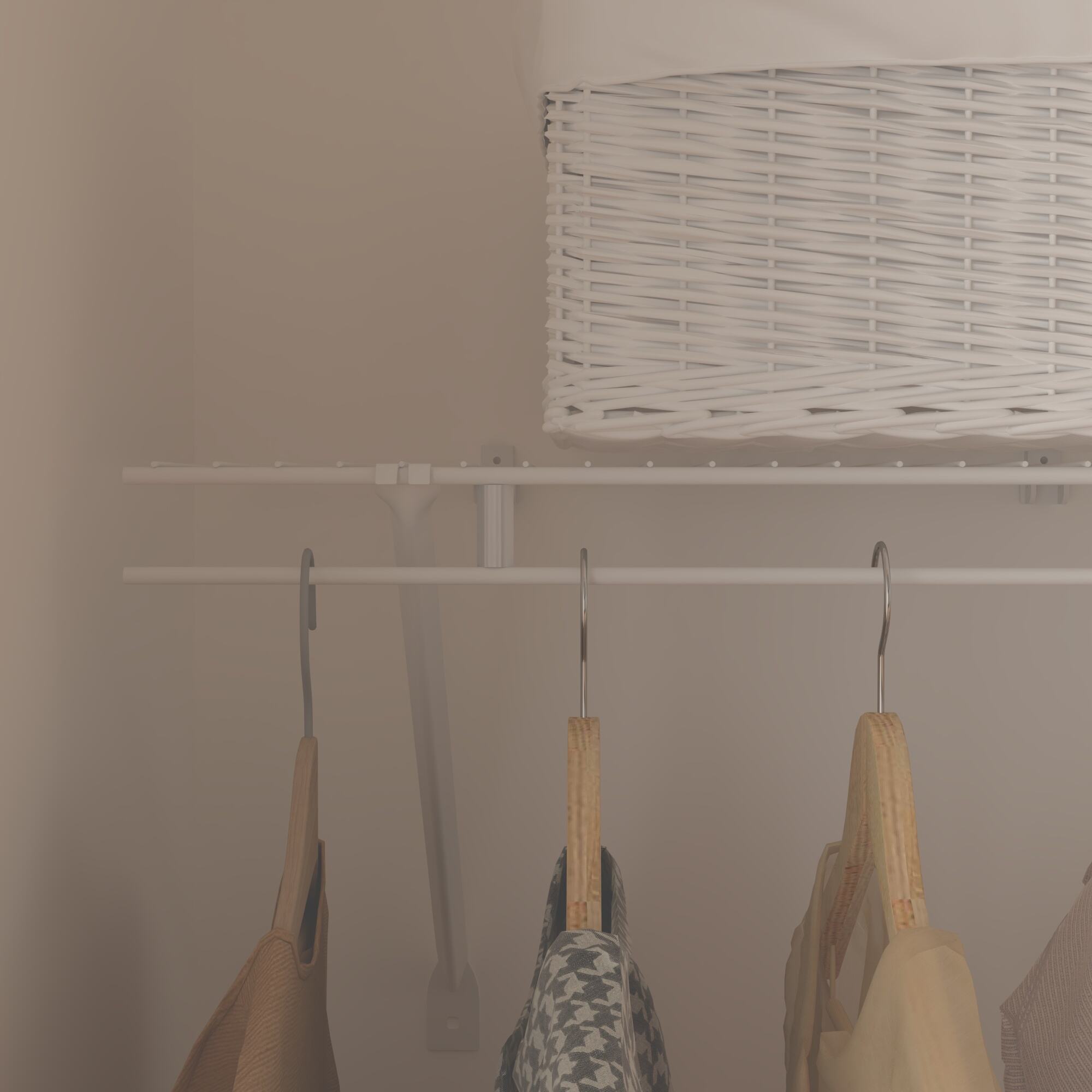 Affordable Walk in Closet Systems Shelf and Rod Metal Wire Shelf Closet Organizer Storage Wardrobe