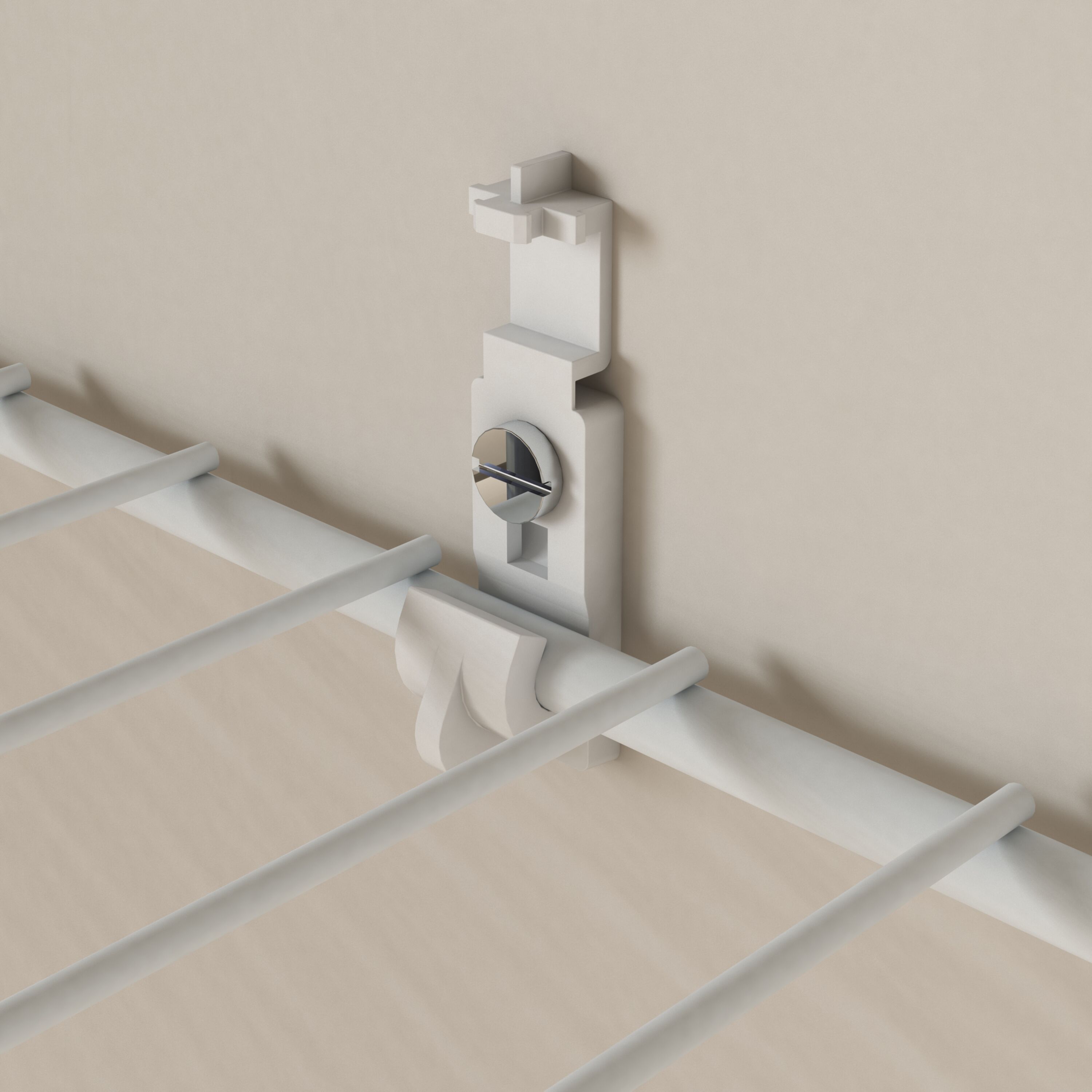 Back Wall Clip with Metal Pin For for Walk in Closet Systems Metal Wire Shelf Closet Organizer Storage Wardrobe
