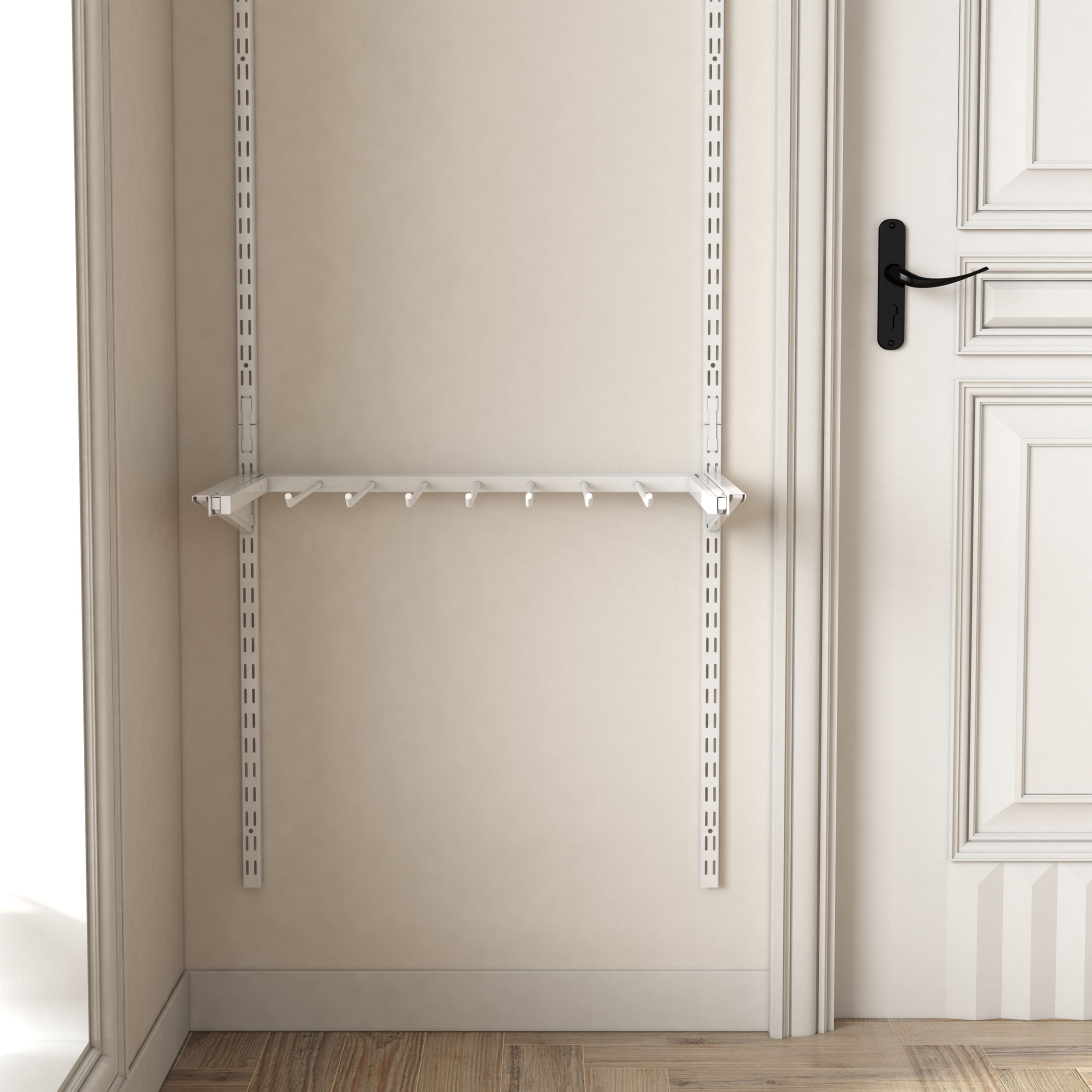 Metal Pants Rack Shelf Closet Organizer Storage Wardrobe