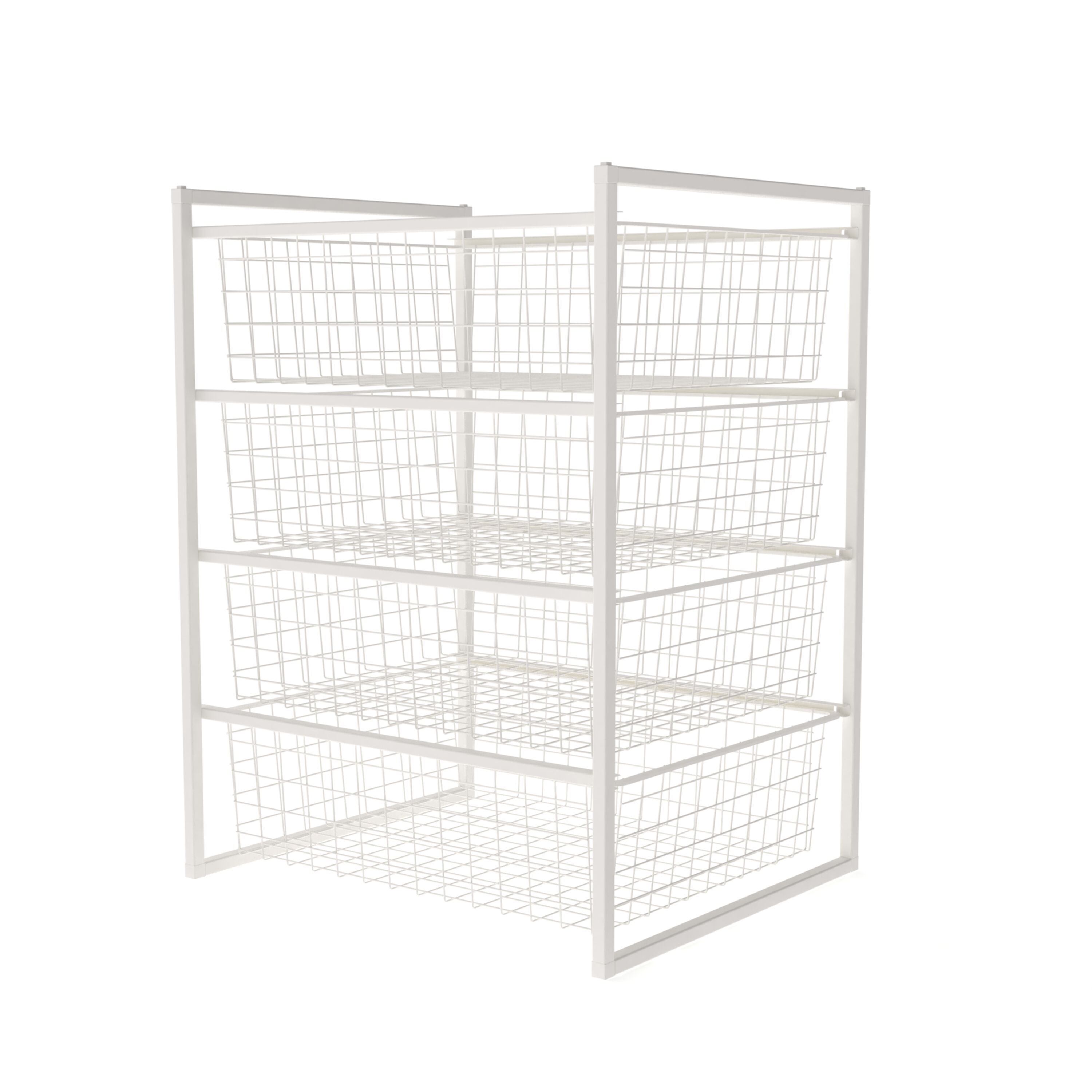 4-Drawer Wire Storage Cart Organizor Solution