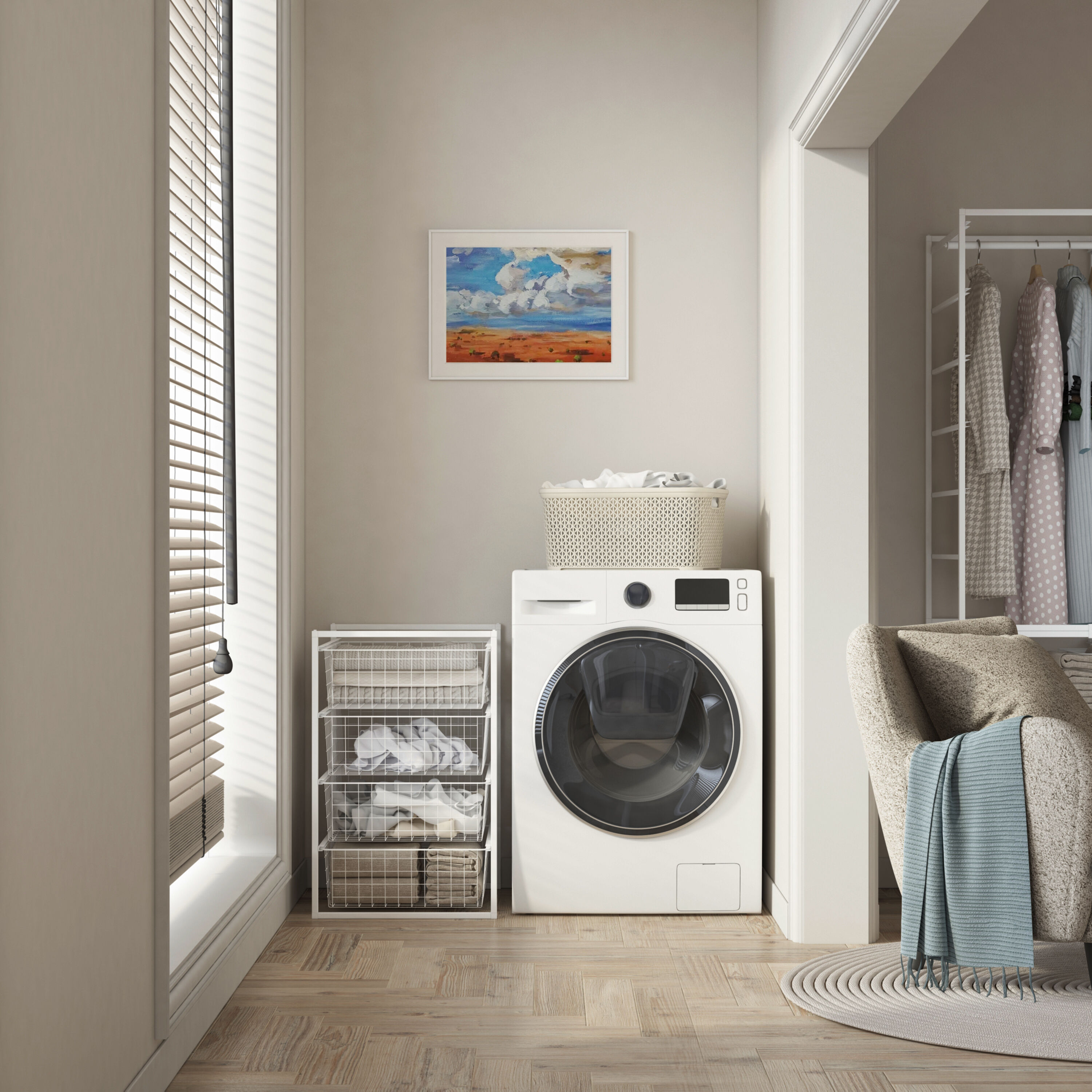 4-Drawer Wire Storage Cart Organizor Solution