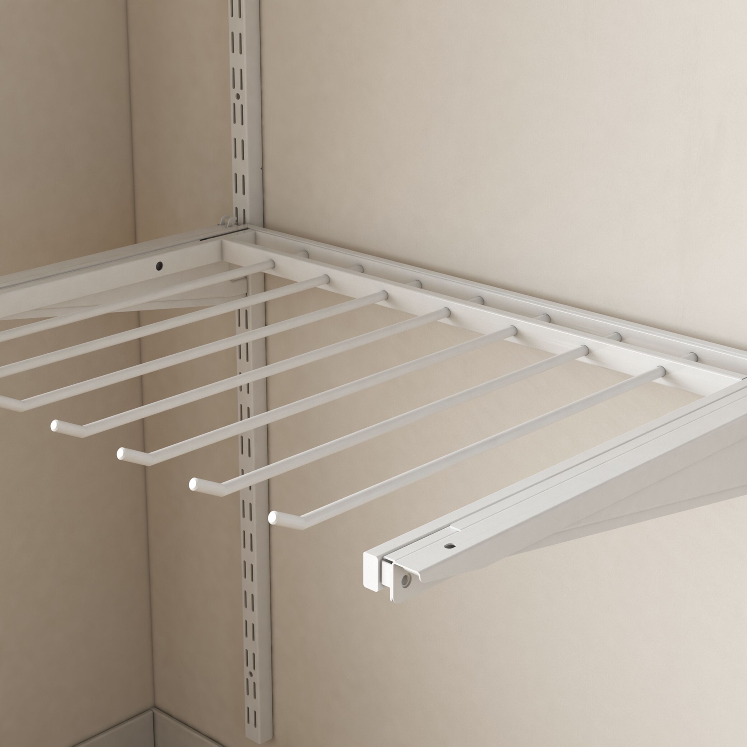 Metal Pants Rack Shelf Closet Organizer Storage Wardrobe