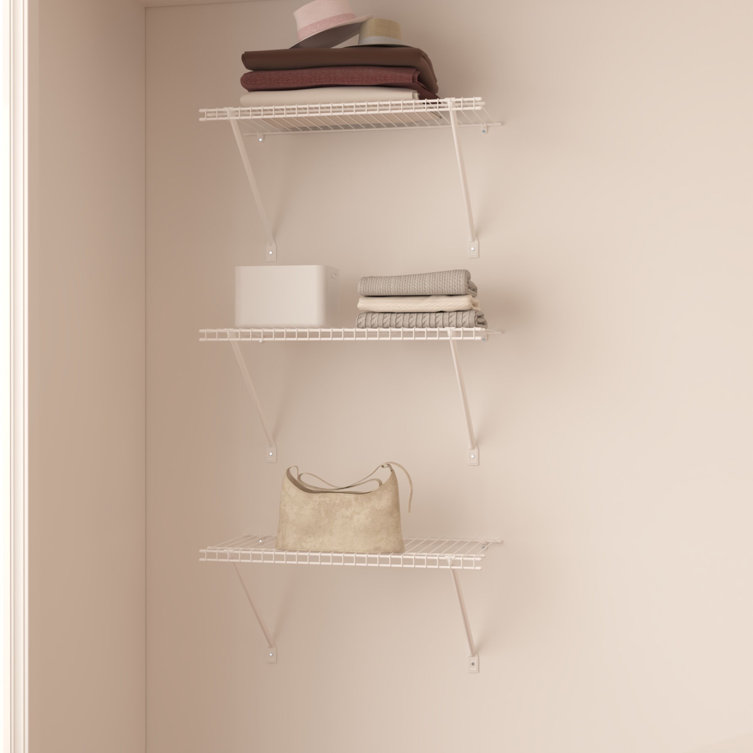 CLOSETART FA212 Metal Wire Shelf Walkin Closet Systems Storage Wardrobe Organizer 2'
