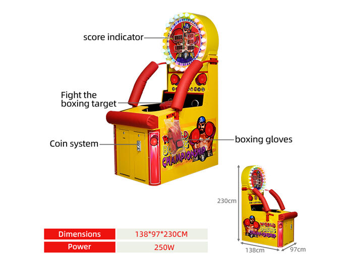 World Boxing Championship Boxing Arcade Game With Gloves