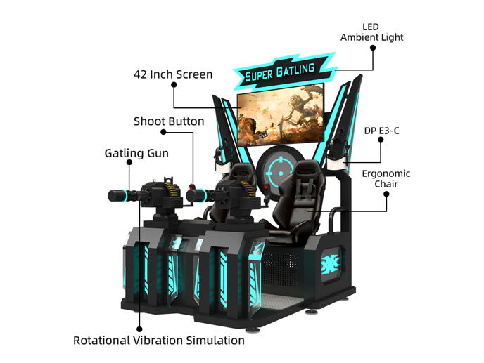 محاكي إطلاق النار الواقعي الافتراضي Super Gatling للاعبين 2