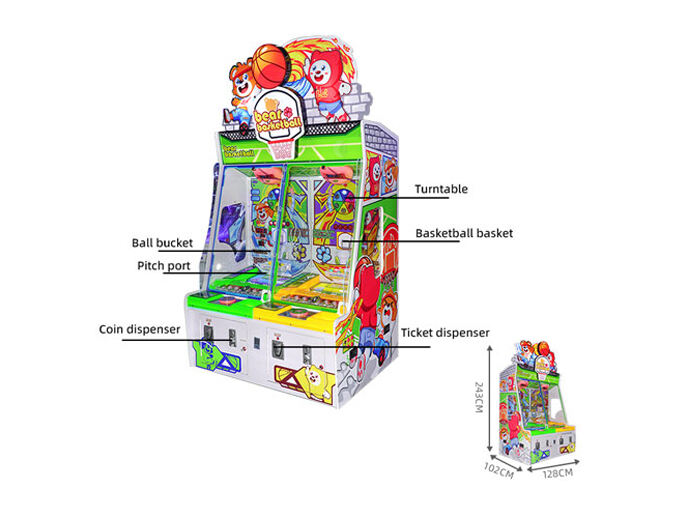 Bär Basketball Kinder Ball Schießen Arcade Spiel