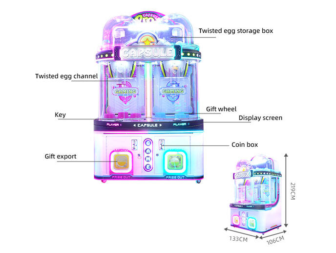 آلة لعبة استرداد جائزة الكبسولة Pro Capsule