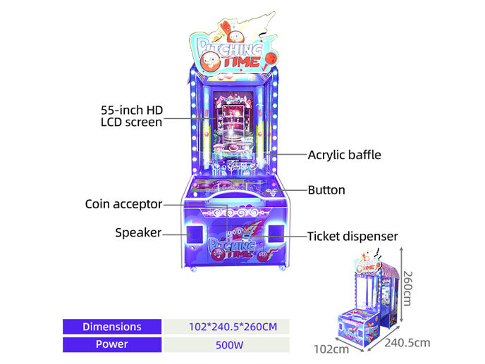 Pitching Time Ball Toss Arcade Game Redemption Arcade Game