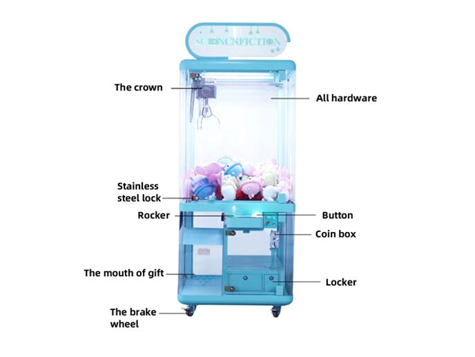 Sciencnfiction Fully Transparent Claw Crane Game Machine