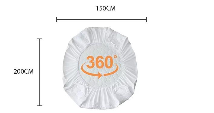 Home Hotel Water Resistant Bed Mat 360° Bed protection Waterproof Mattress Protector Cover details