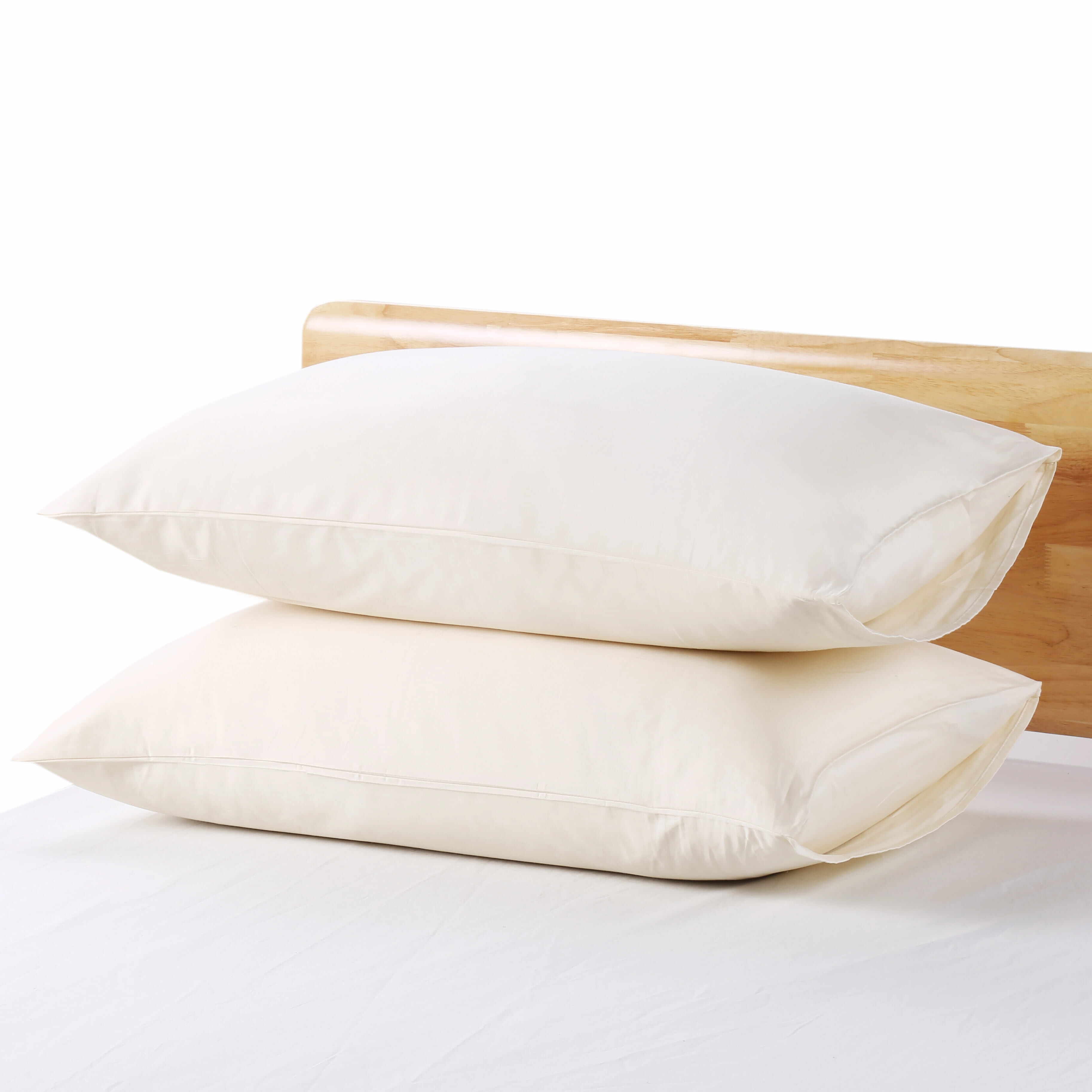 Beige 400TC Plain Modern 100% Cotton Pillowcase Ivory hotel White pillow case cover & cushion cases