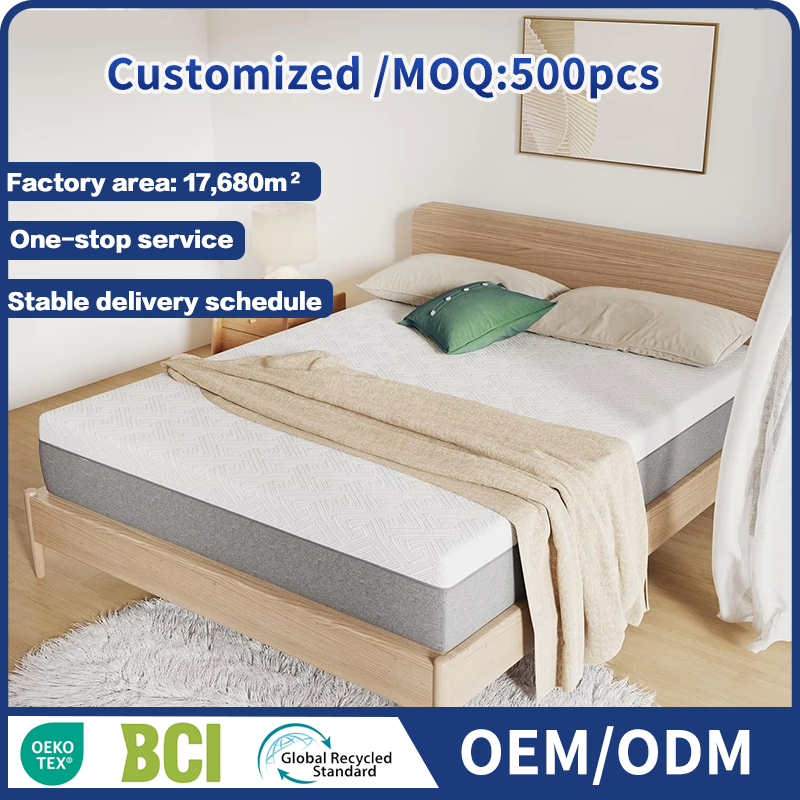 ผ้าหุ้มที่นอนเมมโมรี่โฟมสำหรับผู้ใหญ่ขนาด 12 นิ้วแบบควีนไซส์ ทำจากโพลีเอสเตอร์ที่เป็นมิตรกับผิวหนัง พร้อมซิป