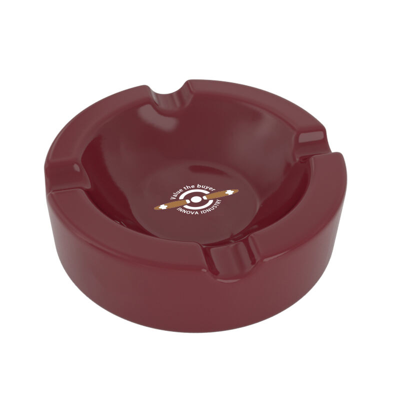 Cenicero económico de melamina redondo de plástico para bar y restaurante