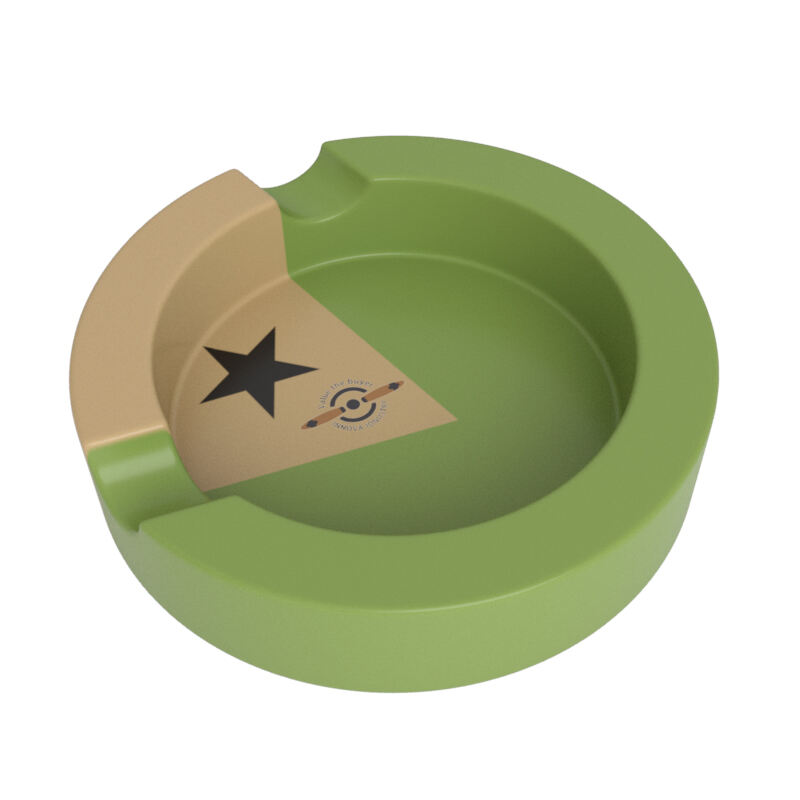 Custom Design Round Ceramic Cigar Ashtray 