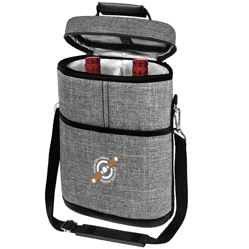 2 Bottle Insulated Leakproof Wine Carrier Cooler Tote Bag