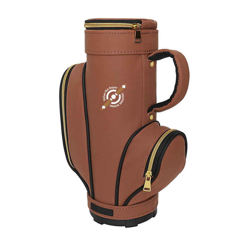 Multifunctional Leather Golf Cooler Wine Bag Custom Logo