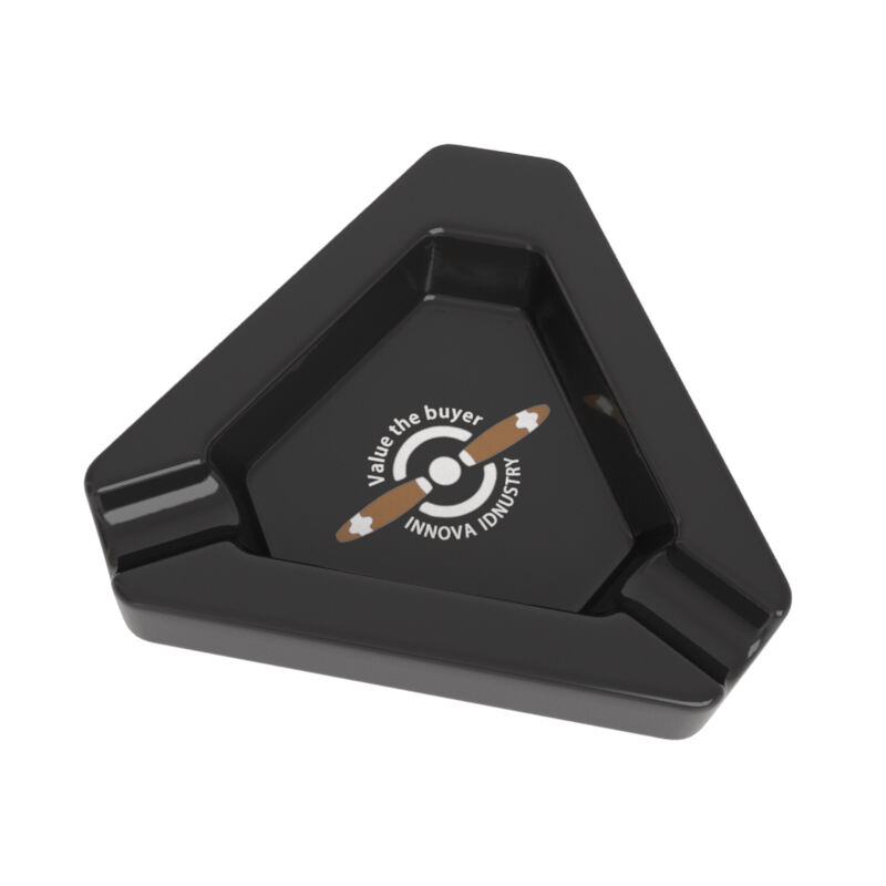 Cenicero de Cigarro en Forma Triangular con Dos Ranuras