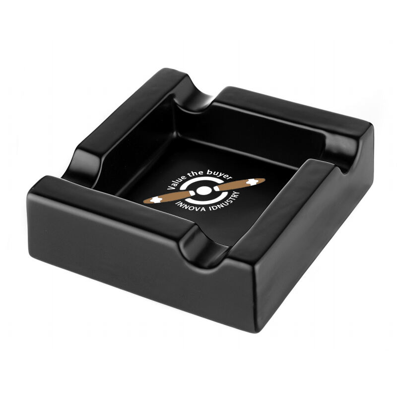 Cenicero económico de melamina para cigarrillos y puros con logotipo personalizado