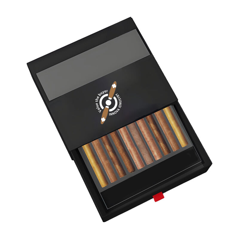 Black 10 Cigars Paper Cigar Box