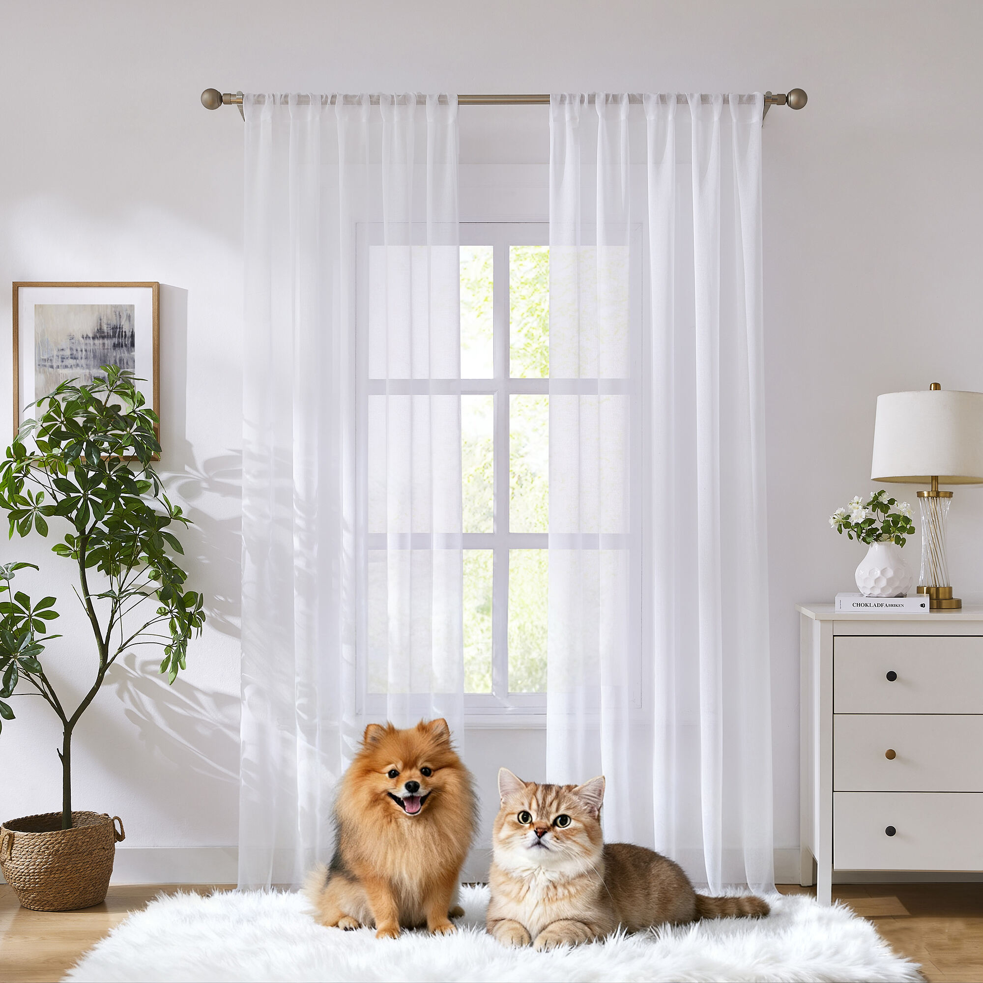 Elegant Luxury Rod Pocket Curtain Set for Living Room Bedroom Door and Window Curtain