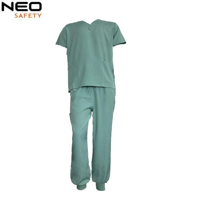 WH1123 Hospital Breathable Unisex Scrub Clothes Medical Industry Uniform V Neck Scrubs Uniforms Sets Hospital Work Clothes 