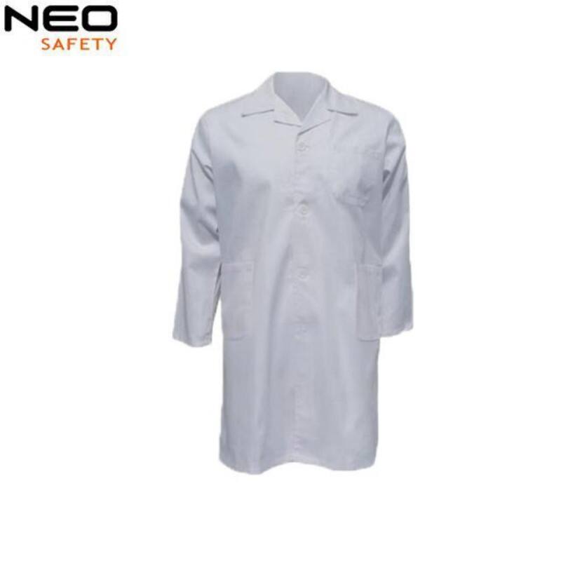 WH211 OEM Best-Selling Unisex Hospital Lab Coat Cotton Polyester White Reusable Doctor's Uniform Polyester-Cotton Blend Doctor White coat