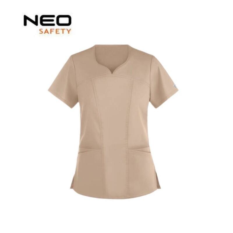 WH1115 Lightweight Hospital Breathable Unisex Scrub Top Waterproof Fabric Uniform V Neck Scrubs Top Nurse Uniforms 